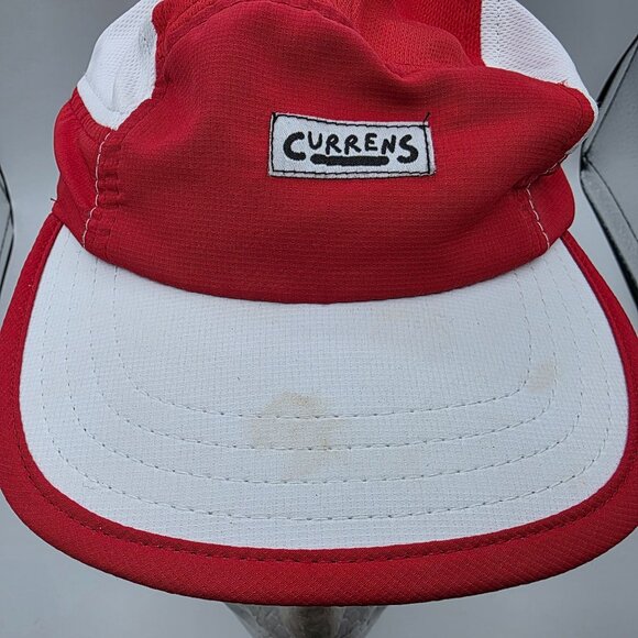 Currens Adults Red White Athletic Hat Casual Outdoors Running Walking Comfort - Picture 9 of 9